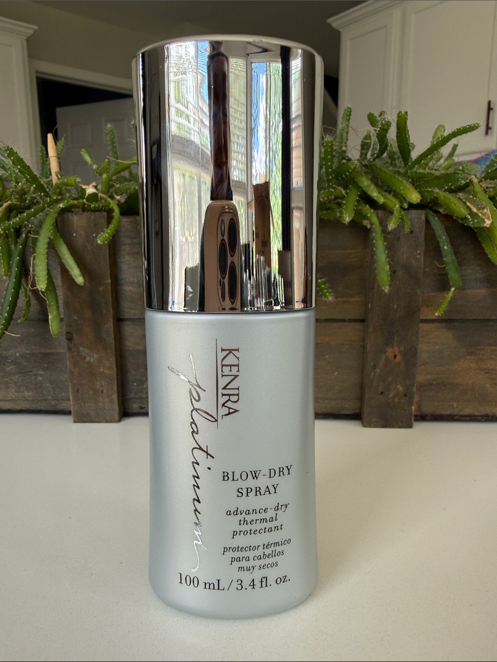Kenra Platinum Blow-Dry Spray — Silver Thermal Protectant (100 mL)